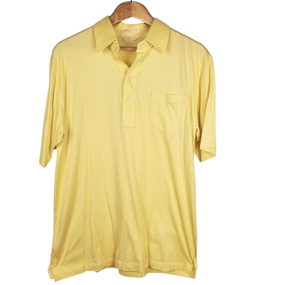 Brooks Brothers Other - Vintage Brooks Brothers Light Yellow Men's Polo Shirt. Single Stitch. LG. D0053
